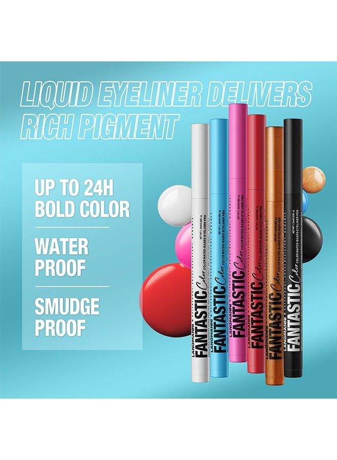LANGMANNI Eyeliner Pen,  Water-Based Eyeliner Pen, Matte Liquid Eyeliner Set, Neon Colorful Pigmented With Long-lasting, Smudgeproof & Waterproof Eye Liner Makeup for Bold & Stunning Looks - Gift for Girls #08 - Image 3